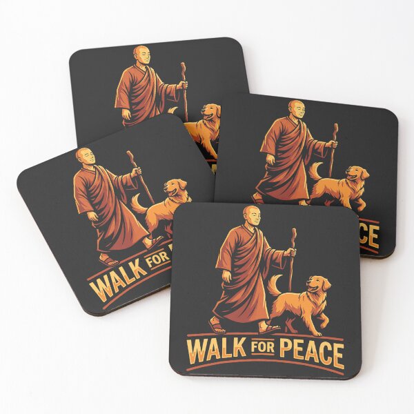Item preview,  Walk for Peace Monks with Aloka Dog  designed and sold by CriseldaBruning.