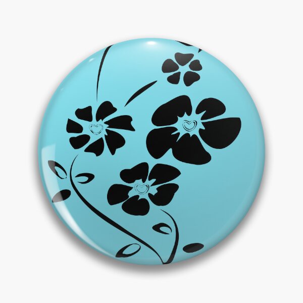 Item preview, Minimalist Black Floral Art - Elegant Heart-Centered Flowers designed and sold by RS-Globalist-.
