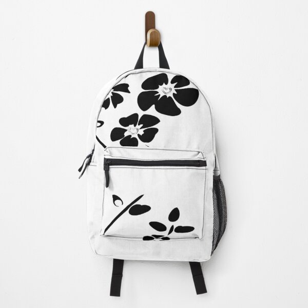 Item preview, Minimalist Black Floral Art - Elegant Heart-Centered Flowers designed and sold by RS-Globalist-.