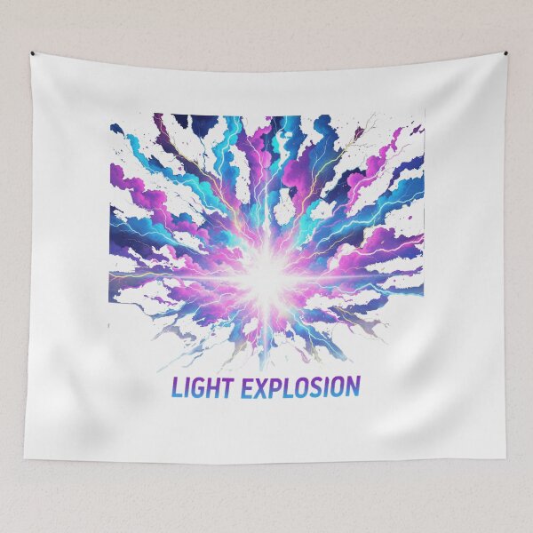 Item preview, Diseño artístico de explosión de luz abstracta azul designed and sold by RS-Globalist-.