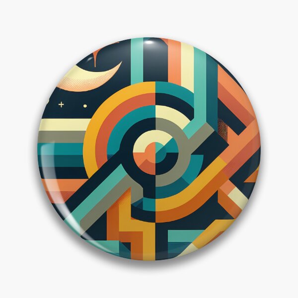 Item preview, Geometric Number Collage with Moon and Stars designed and sold by InkSmithery.