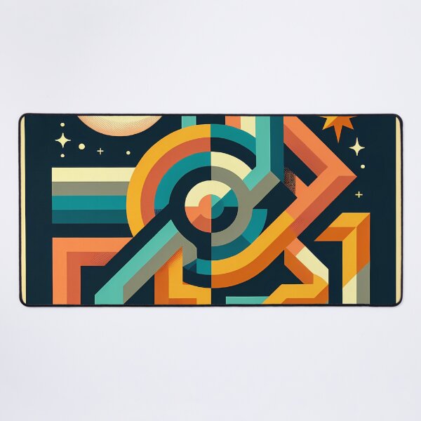 Item preview, Geometric Number Collage with Moon and Stars designed and sold by InkSmithery.
