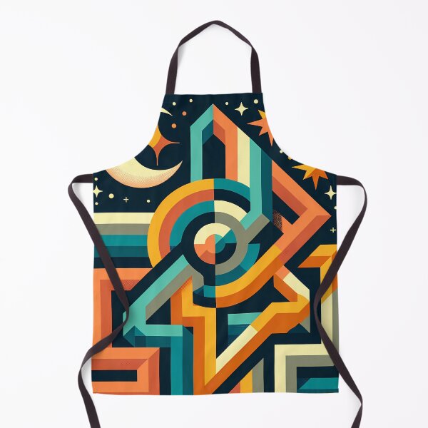 Item preview, Geometric Number Collage with Moon and Stars designed and sold by InkSmithery.