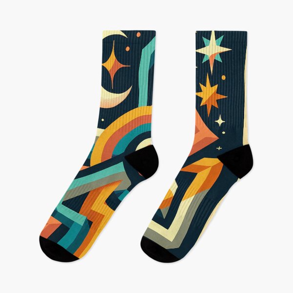 Item preview, Geometric Number Collage with Moon and Stars designed and sold by InkSmithery.