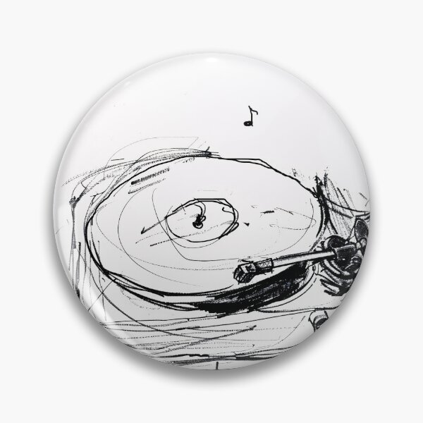 Item preview, Elegant Modern Turntable Sketch with Notes designed and sold by SleekLineSketches.