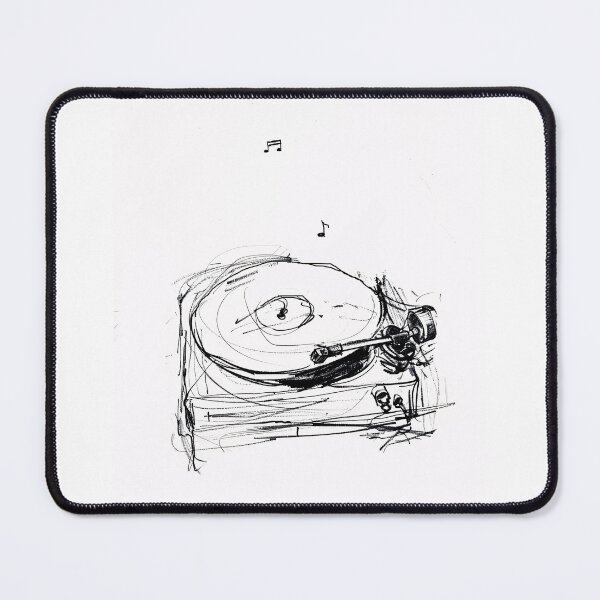 Item preview, Elegant Modern Turntable Sketch with Notes designed and sold by SleekLineSketches.