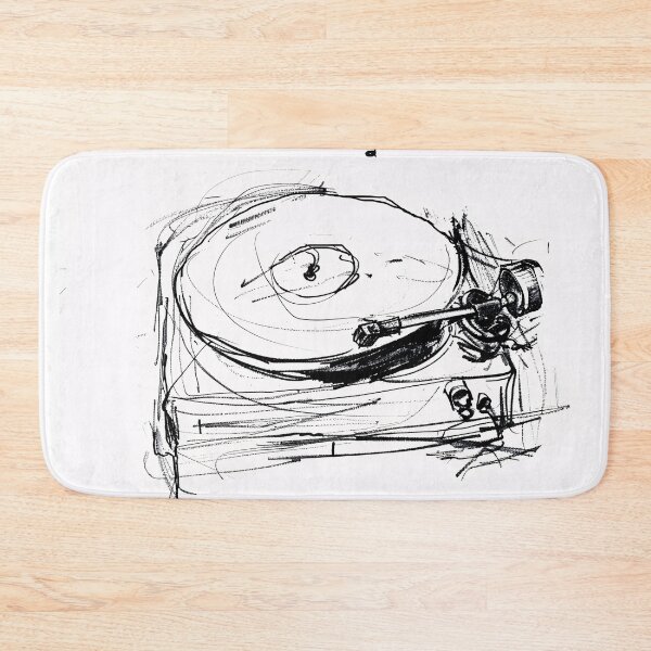 Item preview, Elegant Modern Turntable Sketch with Notes designed and sold by SleekLineSketches.