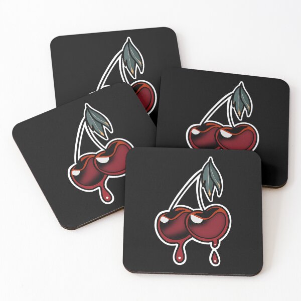 Item preview, Traditional Tattoo Biting Cherries designed and sold by quuunoyfdtl73.