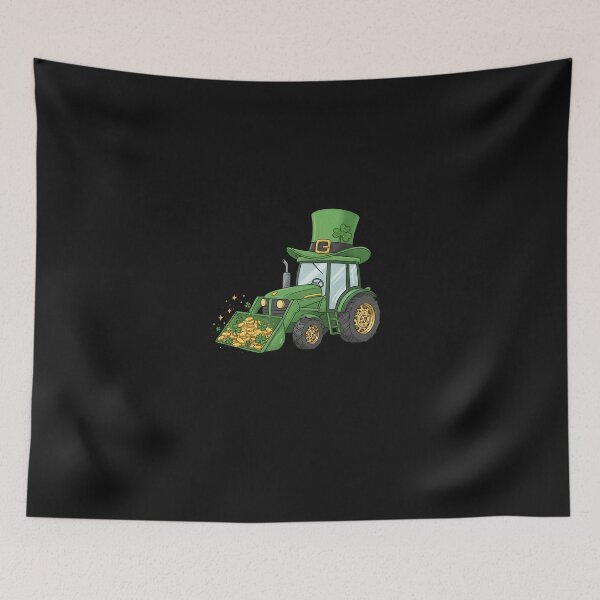 Item preview, St. Patrick’s Day Lucky Tractor with Gold & Shamrocks designed and sold by yaginoie.