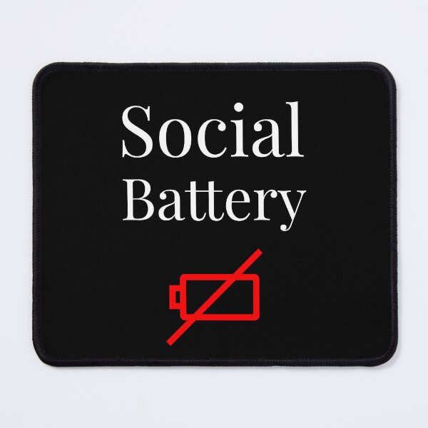 Item preview, Social Battery – Empty Battery Icon & Introvert Mood Design designed and sold by MOKRONOS.