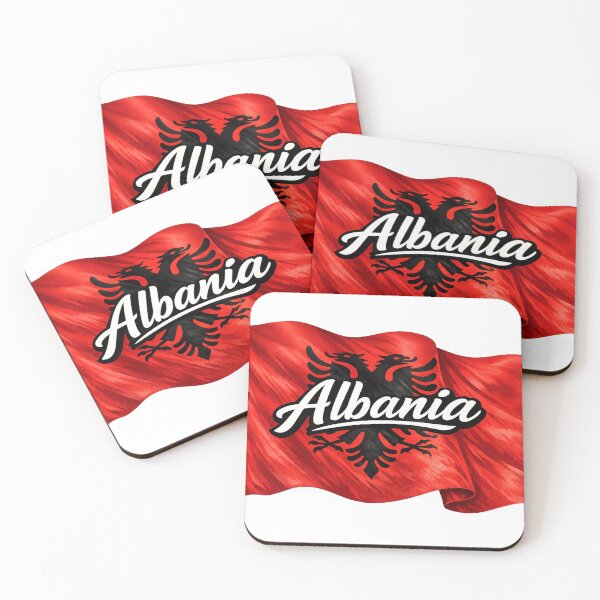 Item preview, Albania Flag Typography – Albanian Pride Waving Flag Design designed and sold by GarnerSupplyCo.