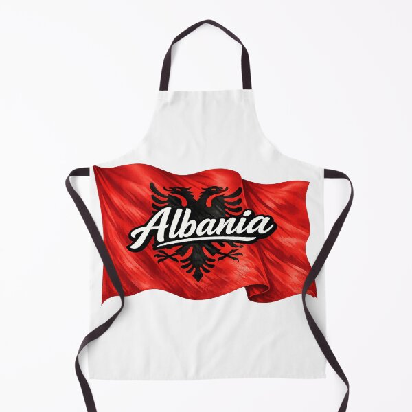 Item preview, Albania Flag Typography – Albanian Pride Waving Flag Design designed and sold by GarnerSupplyCo.