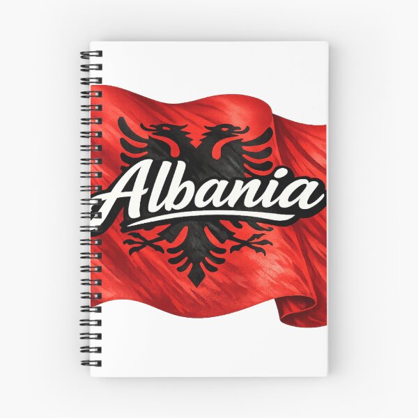 Item preview, Albania Flag Typography – Albanian Pride Waving Flag Design designed and sold by GarnerSupplyCo.