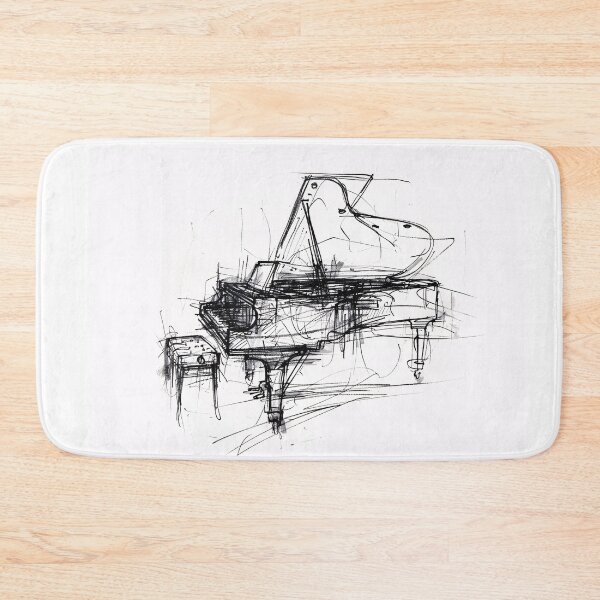 Item preview, Abstract Expressive Grand Piano Sketch designed and sold by SleekLineSketches.