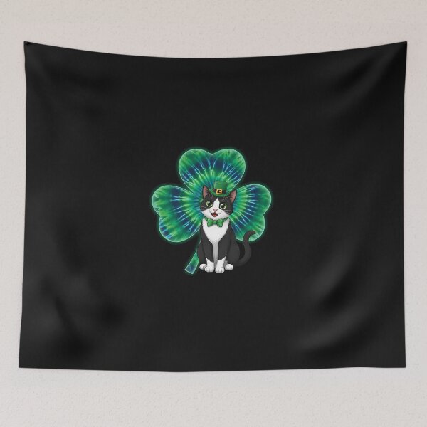 Item preview, Tie-Dye Shamrock Lucky Cat – St. Patrick’s Day designed and sold by yaginoie.