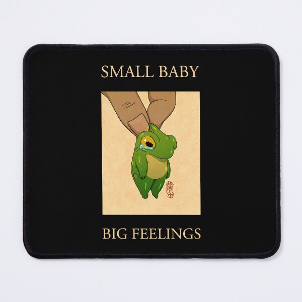 Item preview, Small baby big feelings cute frog artwork asian japanese chinese style drawing transparent bg designed and sold by Ktipsaen.