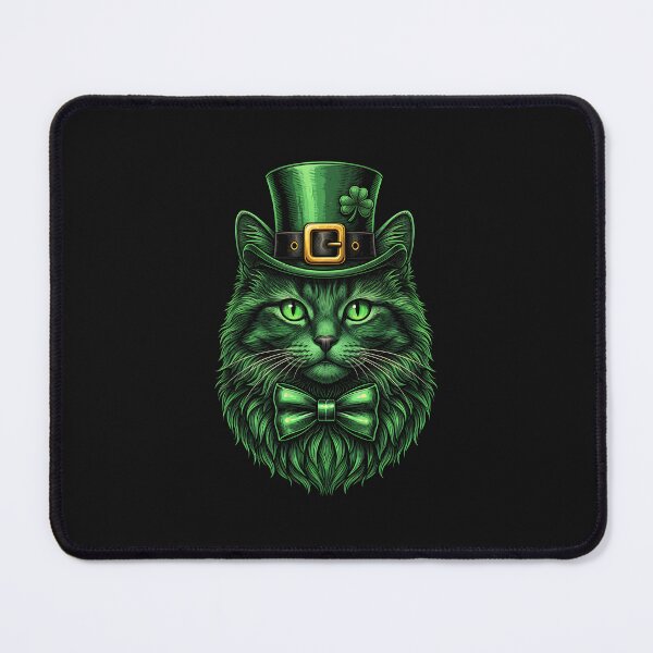 Item preview, Vintage Emerald Leprechaun Cat – St. Patrick’s Day designed and sold by yaginoie.