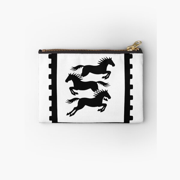 Item preview, Three Running Horses Stamp Frame – Minimal Folk Pattern designed and sold by Ajdaprint.