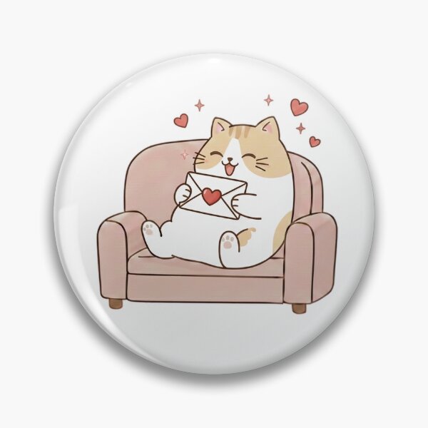 Item preview, Love Letter Sweetheart: Chubby Cat with Valentine Message - Noopnyang Studio designed and sold by NoopnyangStudio.