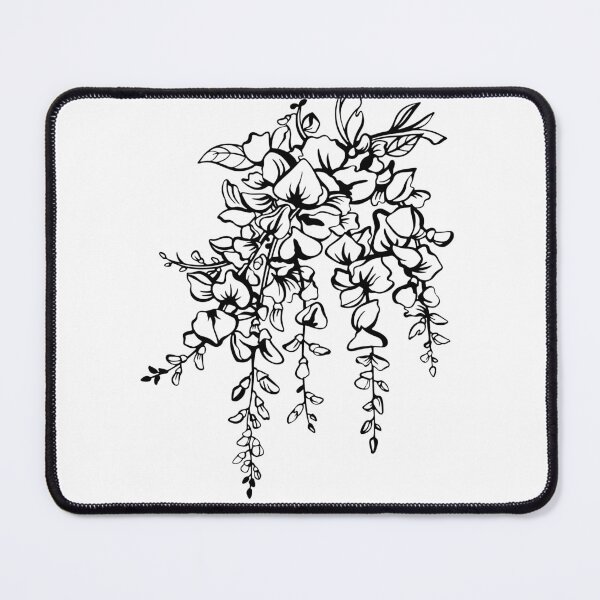 Item preview, Dangling Wisterias – Minimal Line Art Elegance designed and sold by EmeraldeaArt.