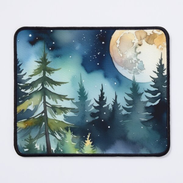 Item preview, Fir forest at night designed and sold by Kraftbaum.