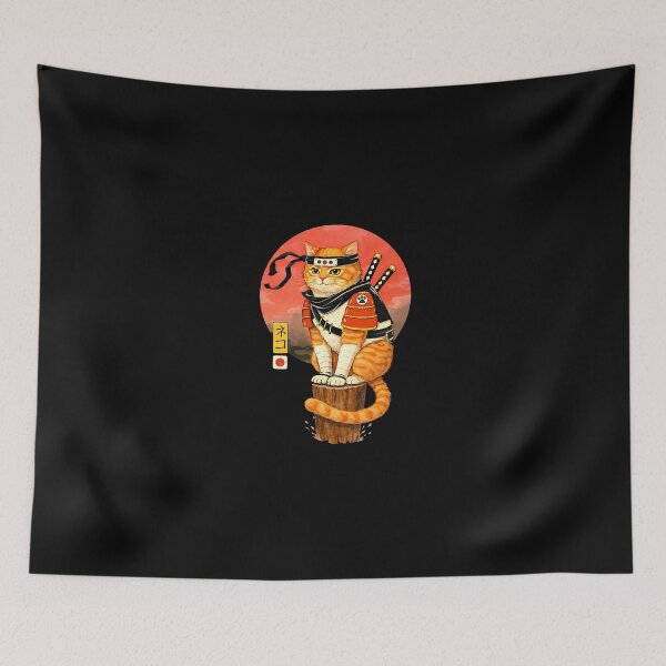 Item preview, Samurai Cat Warrior Japanese Neko Katana designed and sold by heymbe.