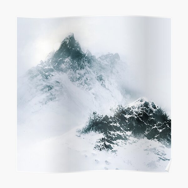 Speed Painting - Snowy Mountain Poster