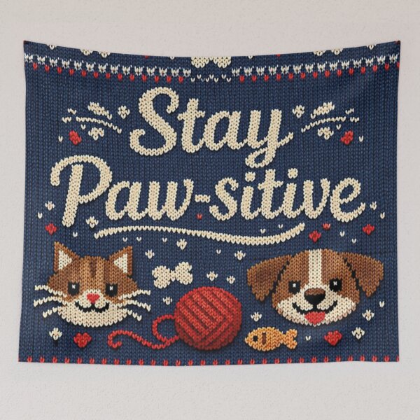 Item preview, Stay Paw-sitive – Cute pets in knitted designs designed and sold by Mauswohn.