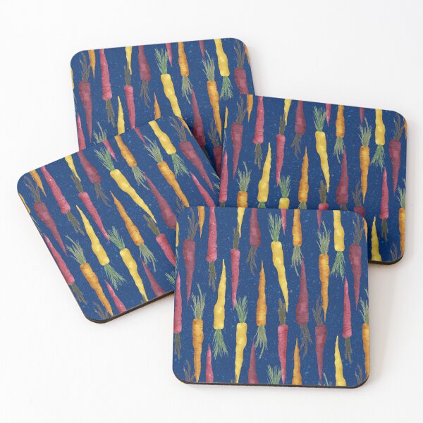 Item preview, Carrot Garden Scandinavian Kids Pattern – Rainbow Vegetables on Midnight Blue designed and sold by NoemiMarozsan.