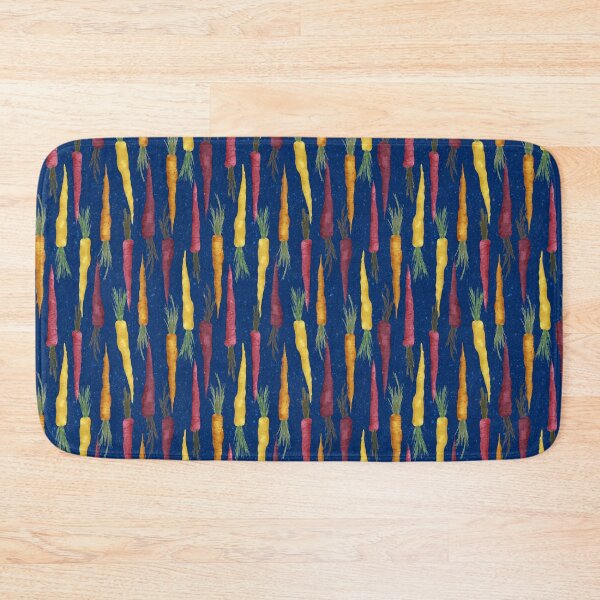 Item preview, Carrot Garden Scandinavian Kids Pattern – Rainbow Vegetables on Midnight Blue designed and sold by NoemiMarozsan.