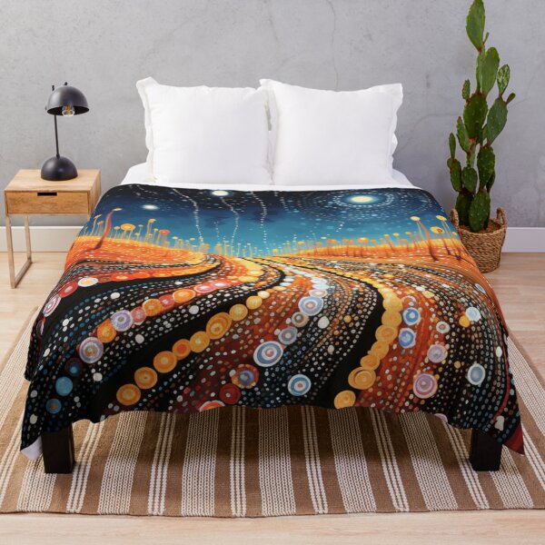 Item preview, Aboriginal Inspired Art - Starry Night Valley designed and sold by GrinGalore.