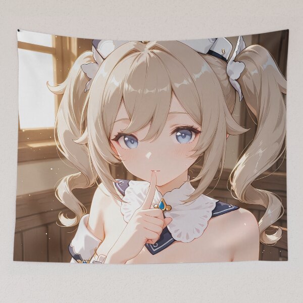 Item preview, Barbara Genshin Impact Shush Idol In Soft Light designed and sold by riadjamai.