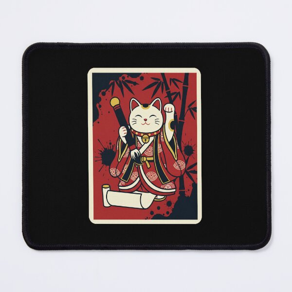 Item preview, Lucky Cat Samurai Style Illustration Bold Traditional Art designed and sold by JordynLadukeg65.