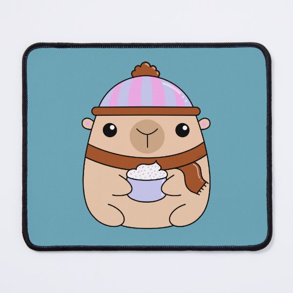 Item preview, Kawaii Capybara Drinking Hot Chocolate – Cozy Winter Aesthetic designed and sold by DrawnByAllu.