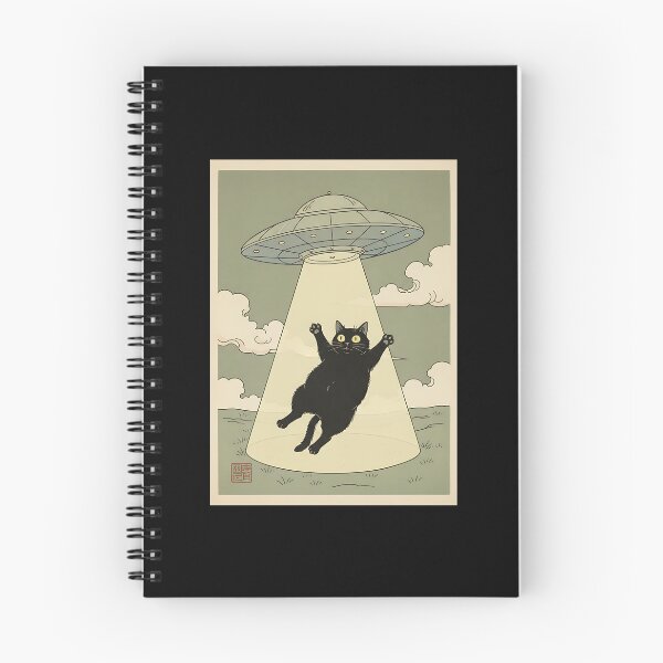 Item preview, Vintage Japanese Cat Alien Cat Dad UFO Abduction Graphic  designed and sold by heymbe.