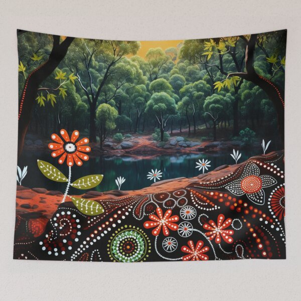 Item preview, Aboriginal Inspired Art - Daintree Rainforest Inspired designed and sold by GrinGalore.