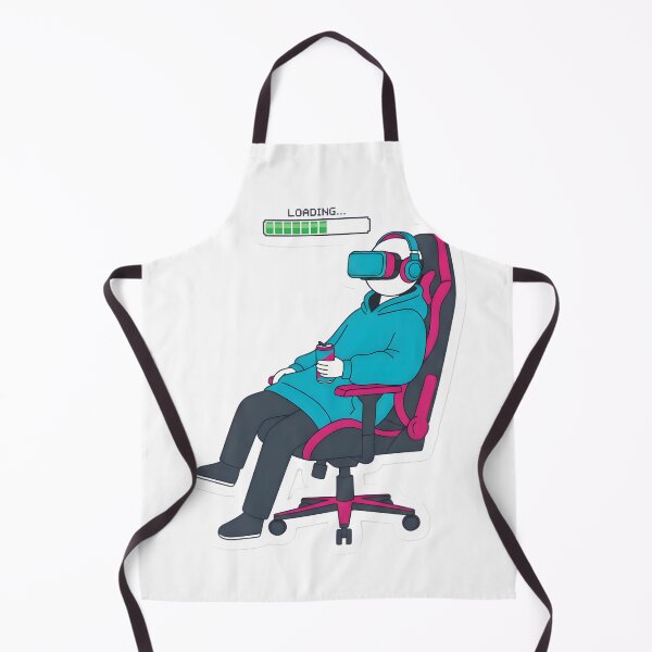 Item preview, Cozy Gamer Stickman Introvert Loading Retro Vaporwave Aesthetic VR Gaming designed and sold by StickyGuys.