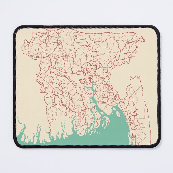 Item preview, Bangladesh Map Illustration Asia Travel Gift designed and sold by MapsByLeo.