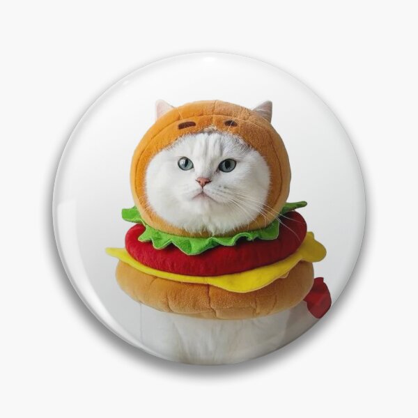 Item preview, Burger Cat Sticker designed and sold by Zinananas.