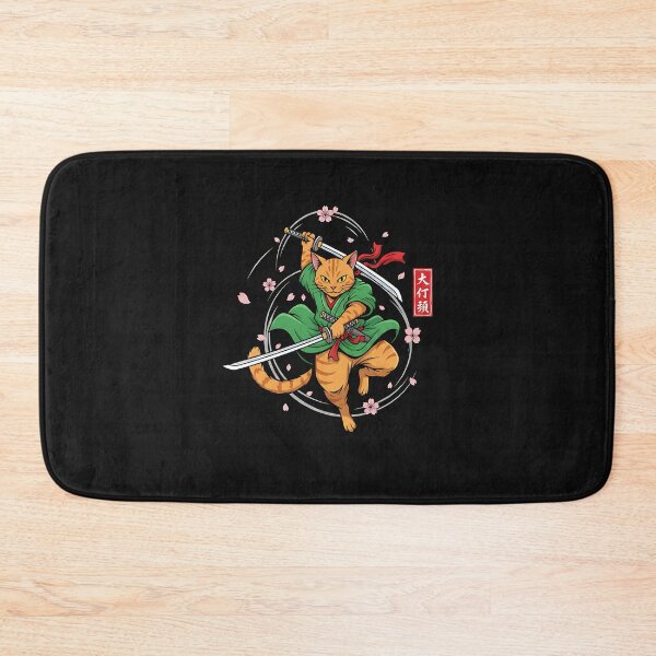 Item preview, Anime Samurai Cat Three Swords Japanese Style Art designed and sold by heymbe.