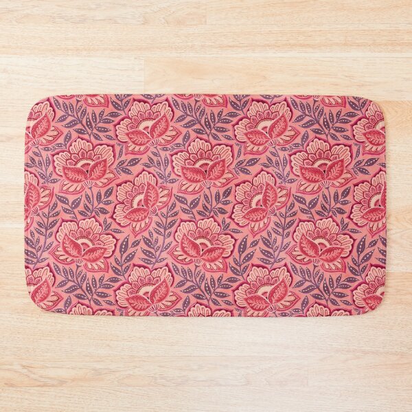 Item preview, Mauve Pink and Crimson Textured Boho Chintz Floral designed and sold by micklyn.