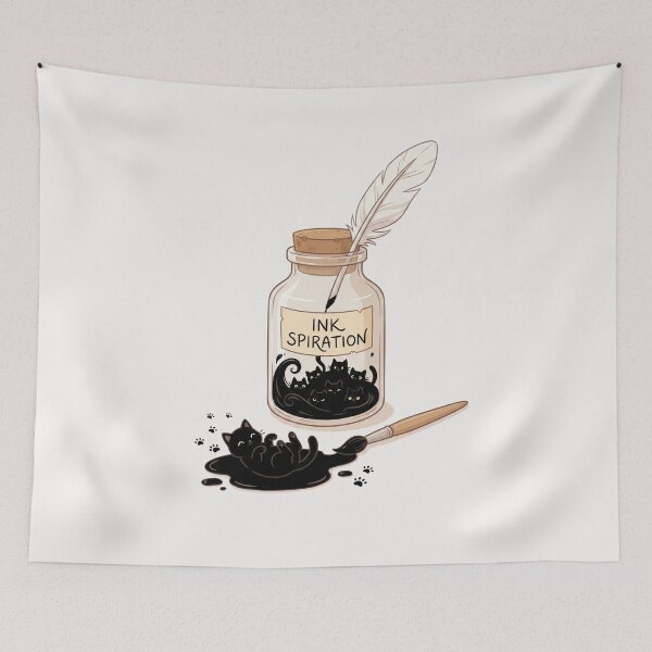 Item preview, Inkspiration Black Cat Art designed and sold by AdyKurniawan.