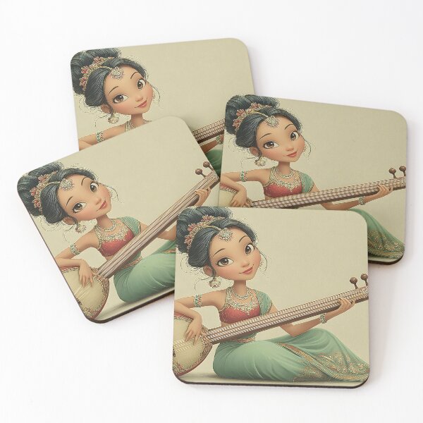 Item preview, Enchanting Young Girl Playing a Musical Instrument designed and sold by Artessie.
