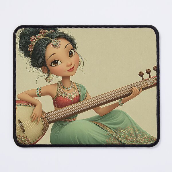 Item preview, Enchanting Young Girl Playing a Musical Instrument designed and sold by Artessie.