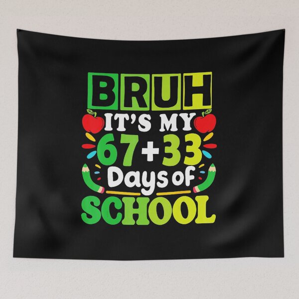 Item preview, BRUH It’s My 67+33 Days of School Funny School Milestone Typography designed and sold by gladysenglish.