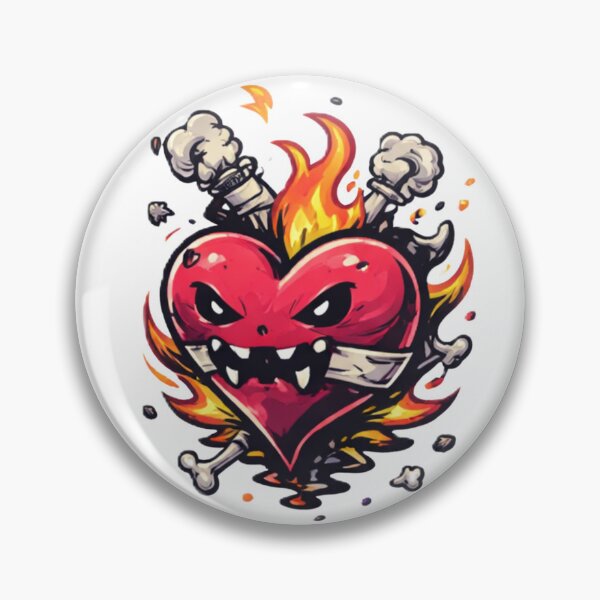 Item preview, Burning Heart – Toxic Love Cartoon Illustration designed and sold by myforestfog.