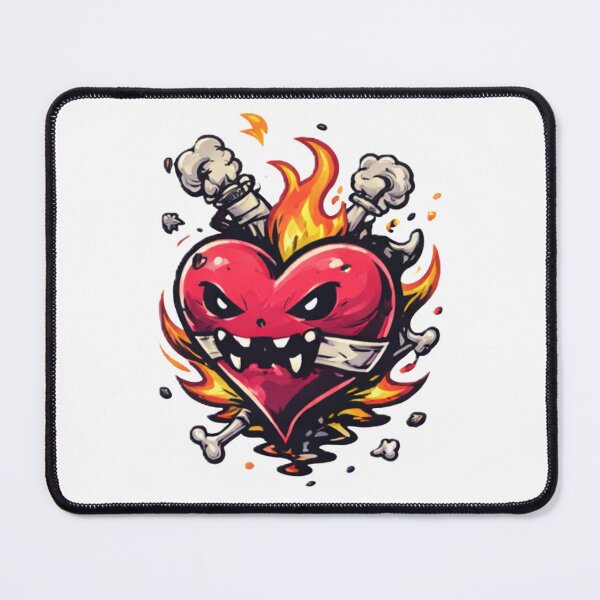 Item preview, Burning Heart – Toxic Love Cartoon Illustration designed and sold by myforestfog.