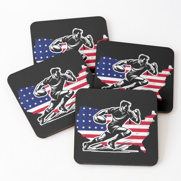 Item preview, American Rugby Player USA Flag Patriotic Sports Graphic designed and sold by GabrieSketcham.