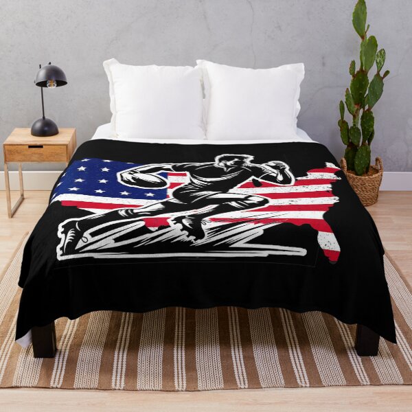 Item preview, American Rugby Player USA Flag Patriotic Sports Graphic designed and sold by GabrieSketcham.
