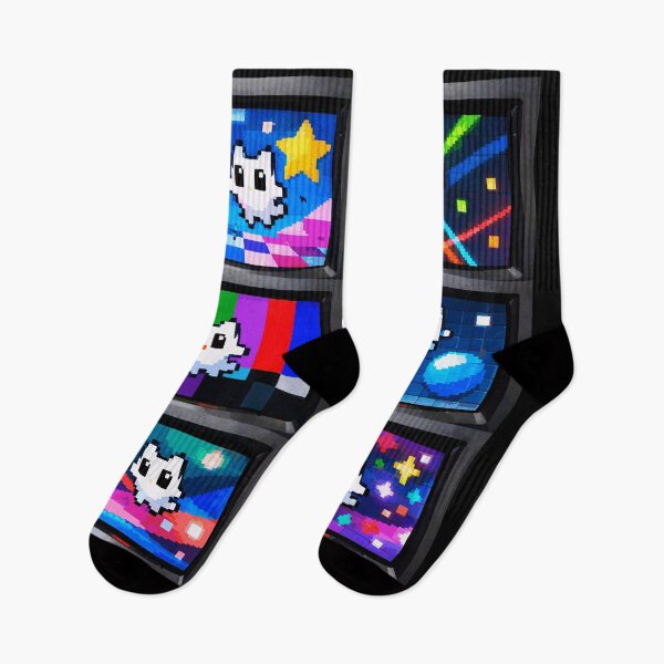 Item preview, Retro Pixel Cat on CRT TVs - Vaporwave Cosmic Kitten Art designed and sold by Mikoff04-arts.